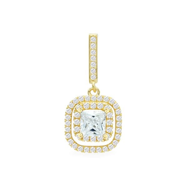 Mặt dây nữ vàng vàng 14K gắn đá CZ DOJI AFPJ000043F1CZ1