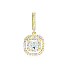 Mặt dây nữ vàng vàng 14K gắn đá CZ DOJI AFPJ000043F1CZ1