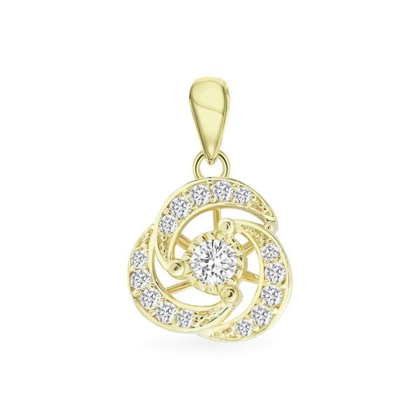 Mặt dây nữ vàng vàng 14K gắn đá CZ DOJI AFPJ000112F1CZ1