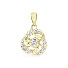 Mặt dây nữ vàng vàng 14K gắn đá CZ DOJI AFPJ000112F1CZ1