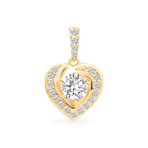 Mặt dây vàng vàng 14K gắn đá CZ DOJI AFPJ000119F1CZ1