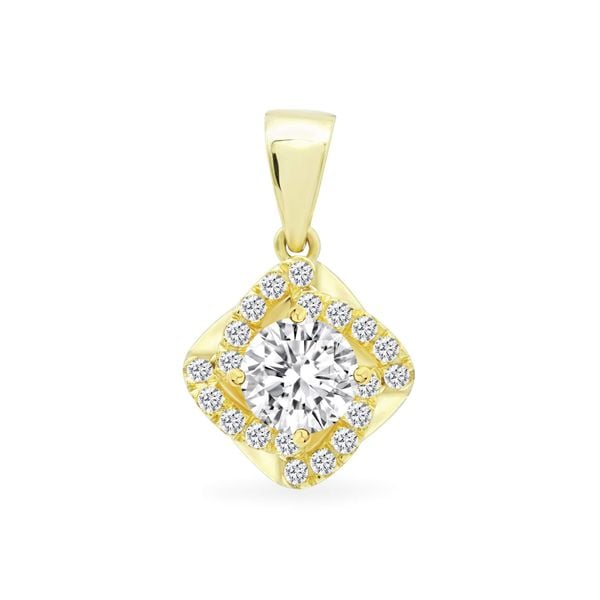 Mặt dây nữ vàng vàng 14K gắn đá CZ DOJI AFPJ000120F1CZ1