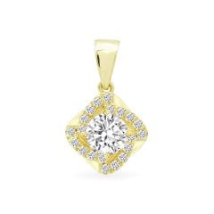 Mặt dây nữ vàng vàng 14K gắn đá CZ DOJI AFPJ000120F1CZ1