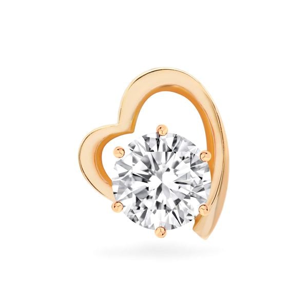 Mặt dây nữ vàng hồng 14K gắn đá CZ DOJI AFPJ000137F3CZ1