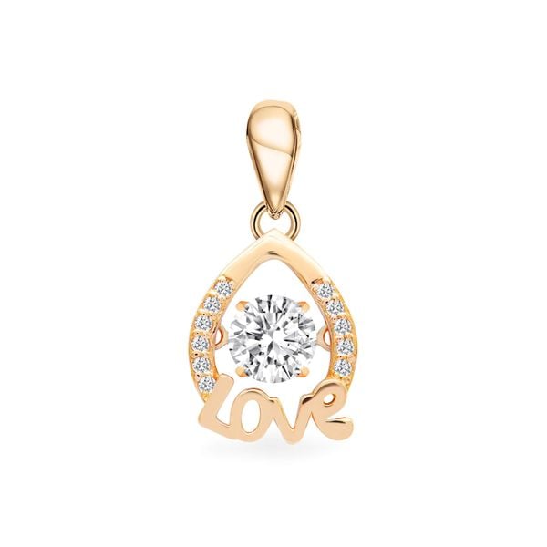 Mặt dây nữ vàng hồng 14K gắn đá CZ DOJI AFPJ000287F3CZ1