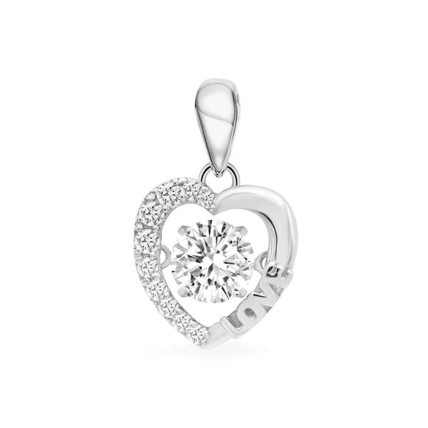 Mặt dây vàng trắng 14K gắn đá CZ DOJI AFPJ000290F2CZ1