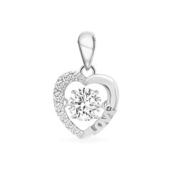 Mặt dây vàng trắng 14K gắn đá CZ DOJI AFPJ000290F2CZ1