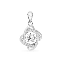 Mặt dây vàng trắng 14K gắn đá CZ DOJI AFPJ000291F2CZ1