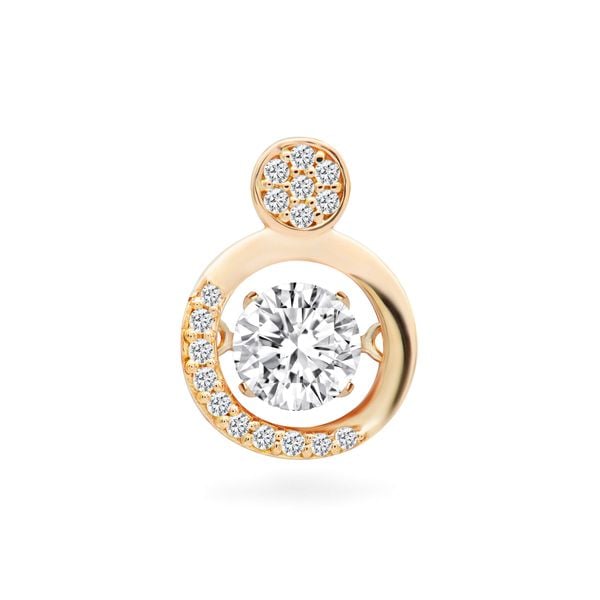 Mặt dây nữ vàng hồng 14K gắn đá CZ DOJI AFPJ000305F3CZ1