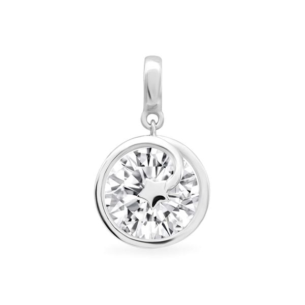 Mặt dây nữ vàng trắng 14K gắn đá CZ DOJI AFPJ000331F2CZ1