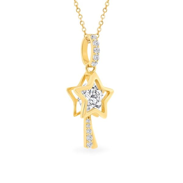 Mặt dây vàng vàng 14K gắn đá CZ DOJI AFPJ000335F1CZ1