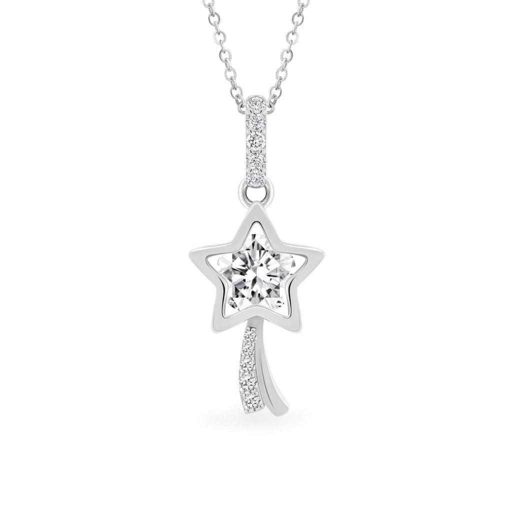 Mặt dây vàng trắng 14K gắn đá CZ DOJI AFPJ000335F2CZ1 