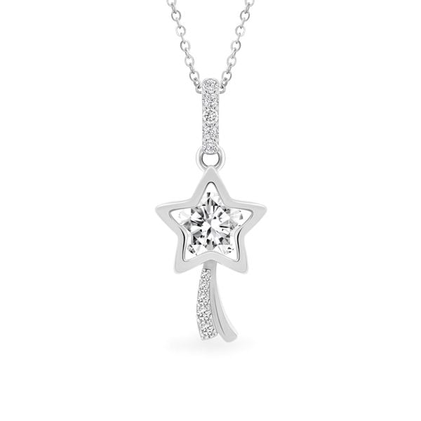 Mặt dây vàng trắng 14K gắn đá CZ DOJI AFPJ000335F2CZ1