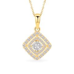 Mặt dây nữ vàng vàng 14K gắn đá CZ DOJI AFPJ000472F1CZ1