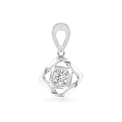 Mặt dây nữ vàng trắng 14K gắn đá CZ DOJI AFPJ000018F2CZ1