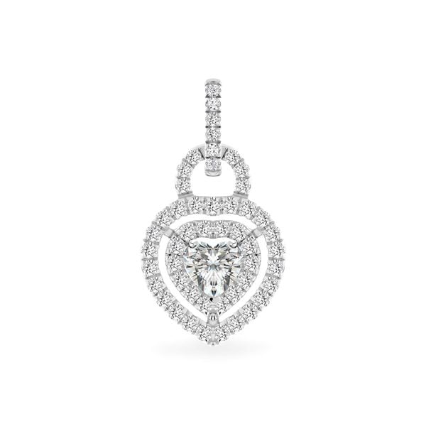 Mặt dây nữ vàng trắng 14K gắn đá CZ DOJI AFPJ000113F2CZ1