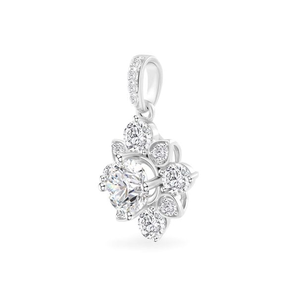 Mặt dây nữ vàng trắng 14K gắn đá CZ DOJI AFPJ000142F2CZ1