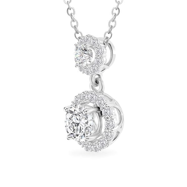 Mặt dây nữ vàng trắng 14K gắn đá CZ DOJI AFPJ000161F2CZ1