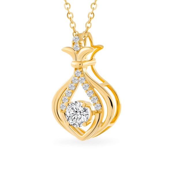 Mặt dây vàng vàng 14K gắn đá CZ DOJI AFPJ000515F1CZ1