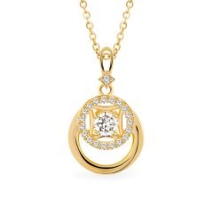 Mặt dây vàng vàng 14K gắn đá CZ DOJI AFPJ000517F1CZ1