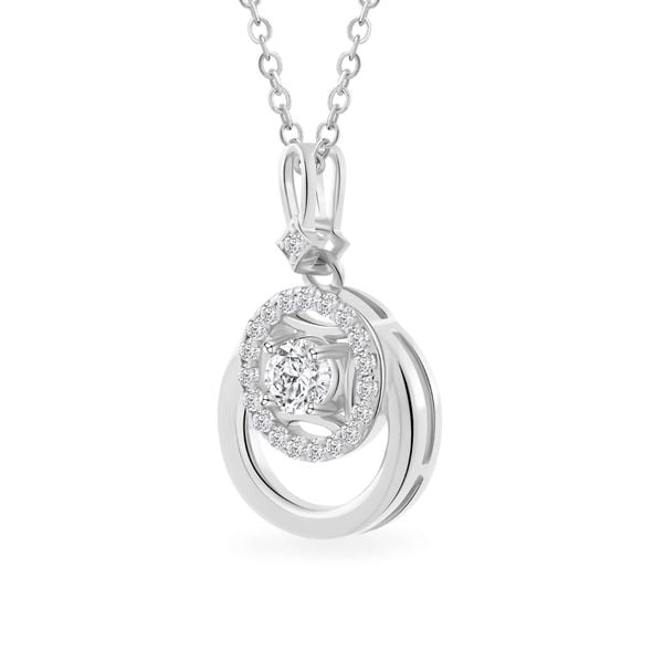 Mặt dây vàng trắng 14K gắn đá CZ DOJI AFPJ000517F2CZ1