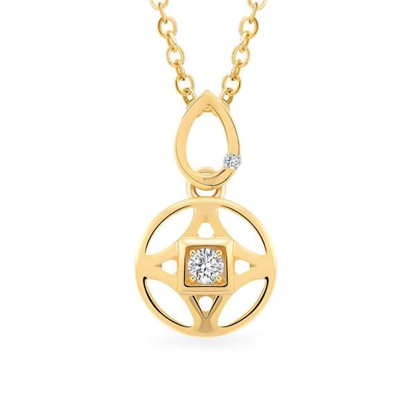 Mặt dây vàng vàng 14K gắn đá CZ DOJI AFPJ000520F1CZ1