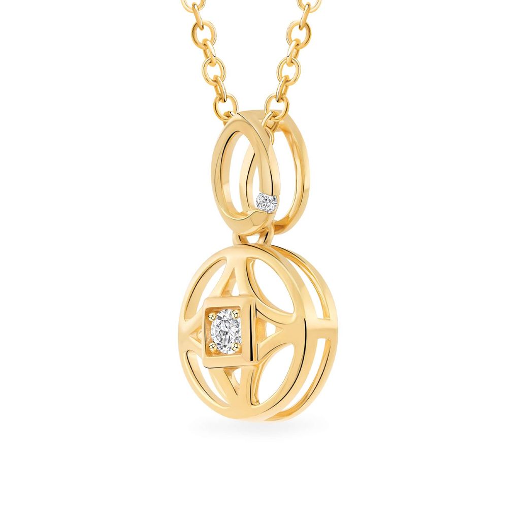 Mặt dây vàng vàng 14K gắn đá CZ DOJI AFPJ000520F1CZ1 