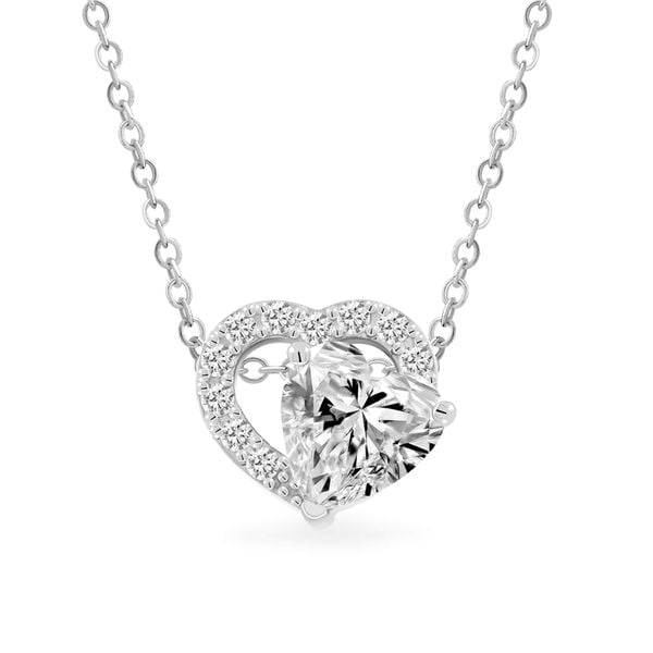 Mặt dây vàng trắng 14K gắn đá CZ DOJI AFPJ000525F2CZ1