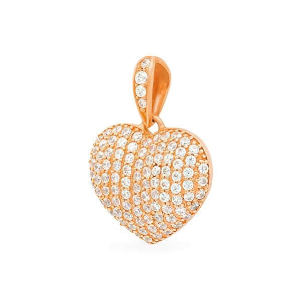 Mặt dây vàng hồng 14K gắn đá CZ DOJI AFPK000043F3CZ1