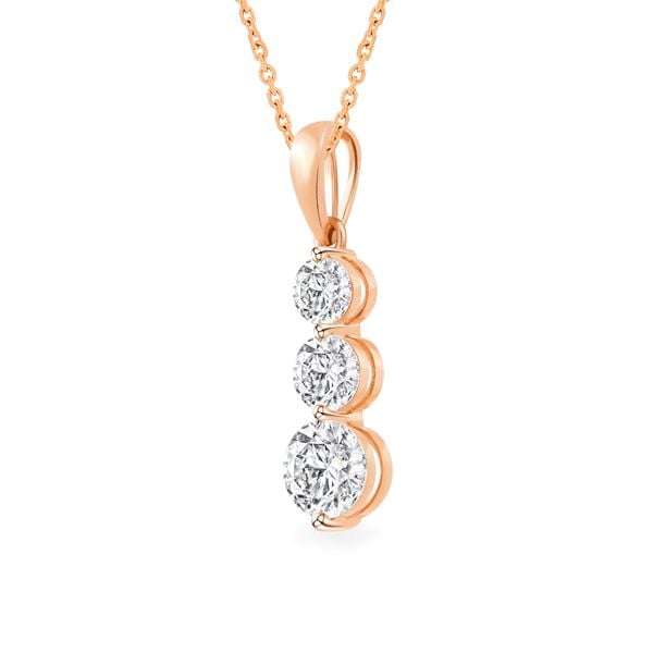 Mặt dây nữ vàng hồng 14K gắn đá CZ DOJI AFPK000092F3CZ1