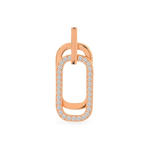 Mặt dây nữ vàng hồng 14K gắn đá CZ DOJI AFPK000312F3CZ1