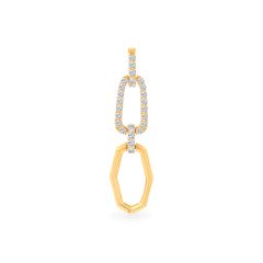 Mặt dây nữ vàng vàng 14K gắn đá CZ DOJI AFPK000383F1CZ1