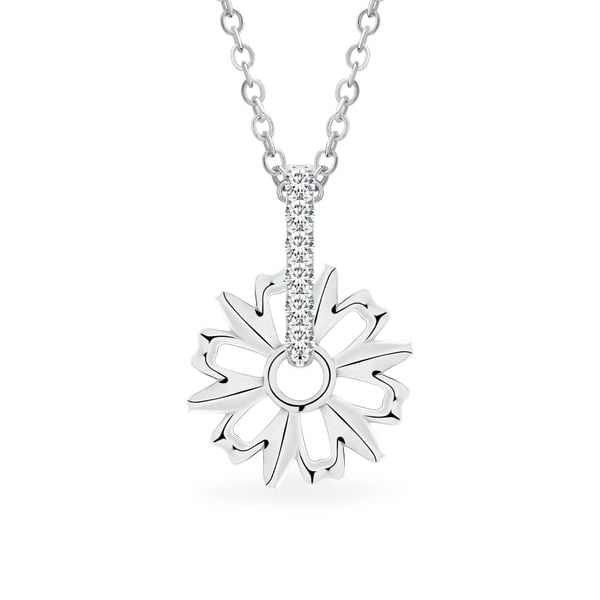 Mặt dây vàng trắng 14K gắn đá CZ DOJI AFPK000670F2CZ1