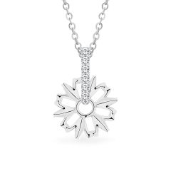 Mặt dây vàng trắng 14K gắn đá CZ DOJI AFPK000670F2CZ1