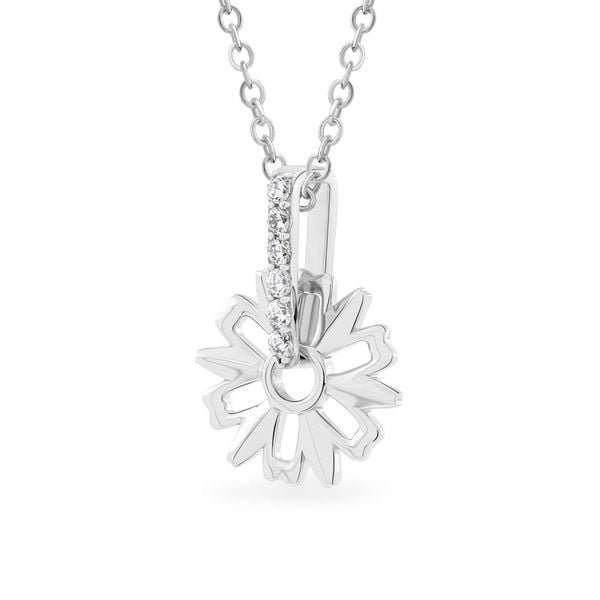 Mặt dây vàng trắng 14K gắn đá CZ DOJI AFPK000670F2CZ1