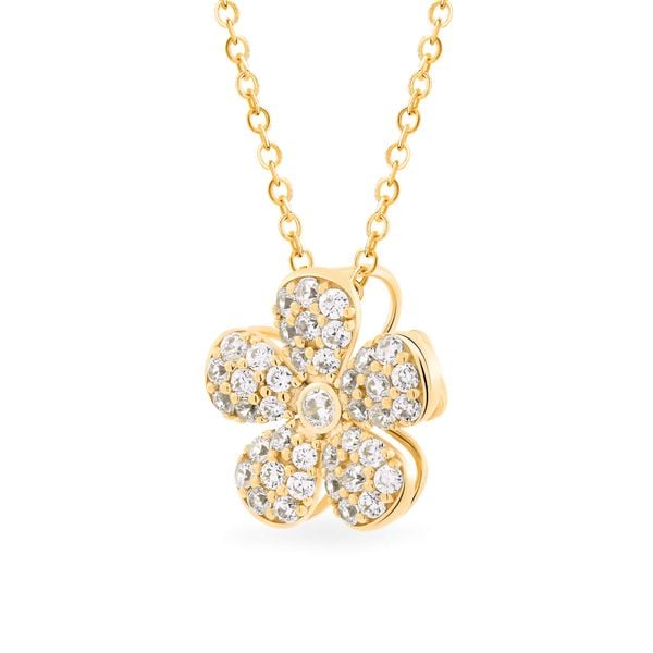 Mặt dây nữ vàng vàng 14K gắn đá CZ DOJI AFPK000681F1CZ1