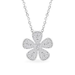 Mặt dây nữ vàng trắng 14K gắn đá CZ DOJI AFPK000681F2CZ1