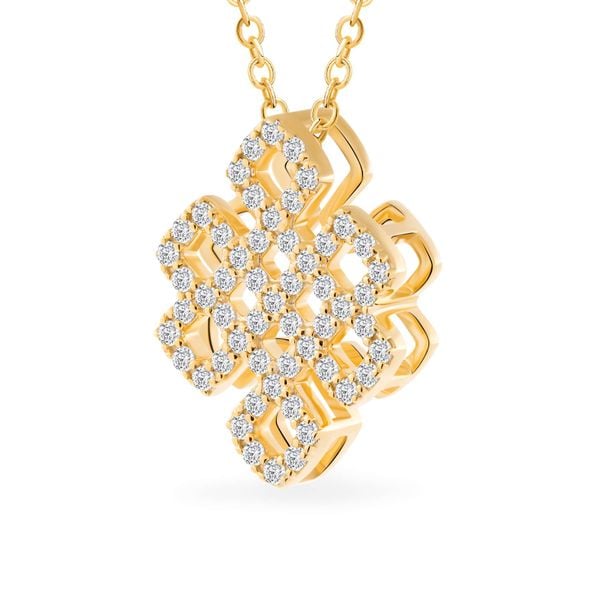 Mặt dây vàng vàng 14K gắn đá CZ DOJI AFPK000699F1CZ1