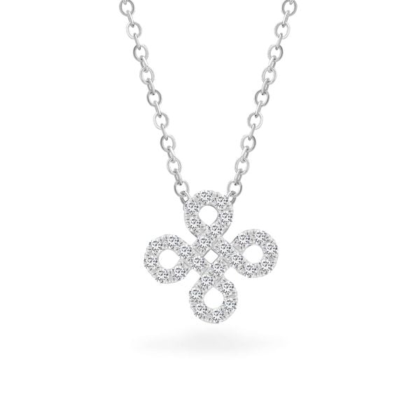 Mặt dây vàng trắng 14K gắn đá CZ DOJI AFPK000700F2CZ1