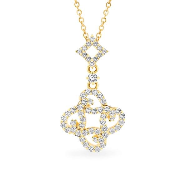 Mặt dây vàng vàng 14K gắn đá CZ DOJI AFPK000703F1CZ1