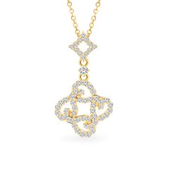 Mặt dây vàng vàng 14K gắn đá CZ DOJI AFPK000703F1CZ1