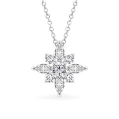 Mặt dây vàng trắng 14K gắn đá CZ DOJI AFPK000714F2CZ1