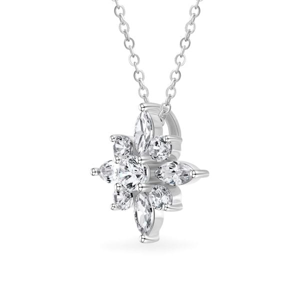 Mặt dây vàng trắng 14K gắn đá CZ DOJI AFPK000714F2CZ1