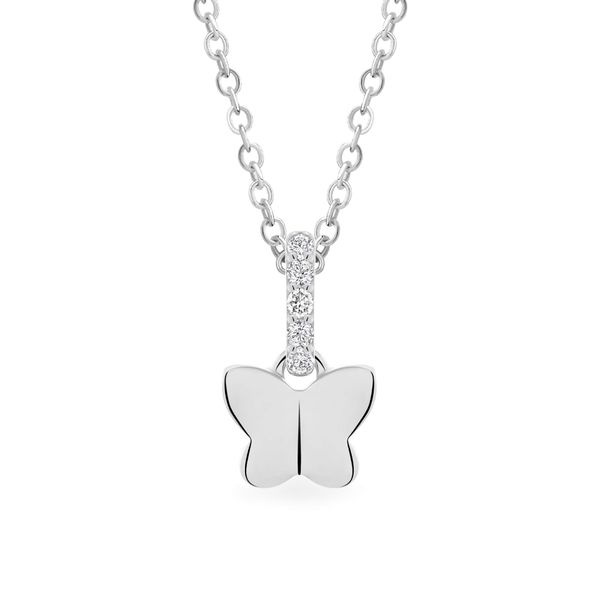 Mặt dây vàng trắng 14K gắn đá CZ DOJI AFPK000718F2CZ1