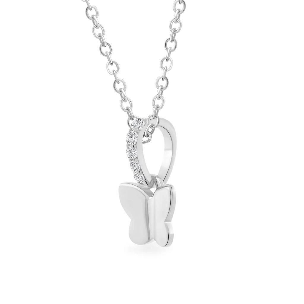 Mặt dây vàng trắng 14K gắn đá CZ DOJI AFPK000718F2CZ1 