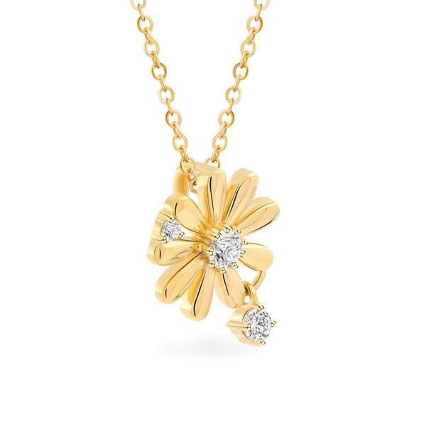 Mặt dây vàng vàng 14K gắn đá CZ DOJI AFPK000726F1CZ1