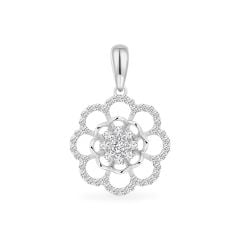 Mặt dây vàng trắng 18K gắn đá CZ DOJI AFPM000288D2CZ1