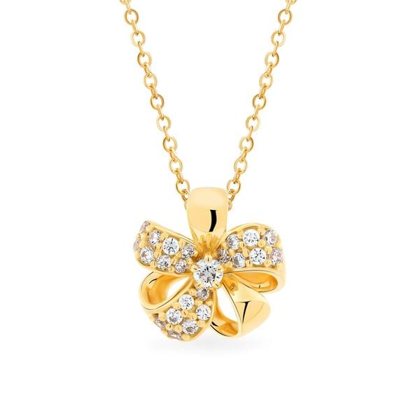 Mặt dây vàng vàng 18K gắn đá CZ DOJI AFPM000473D1CZ1