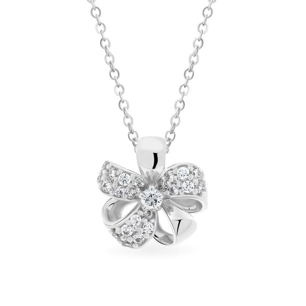 Mặt dây vàng trắng 18K gắn đá CZ DOJI AFPM000473D2CZ1