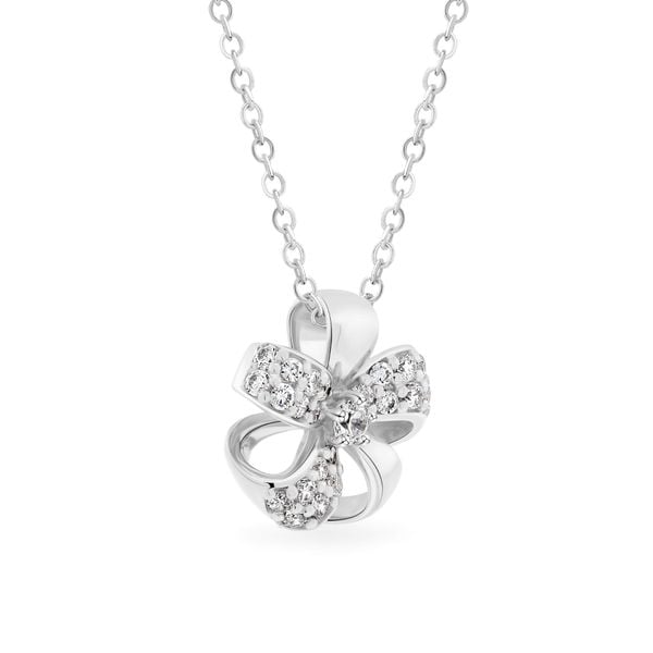 Mặt dây vàng trắng 18K gắn đá CZ DOJI AFPM000473D2CZ1